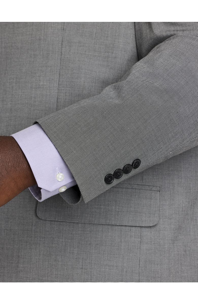 Oak Hill by DXL Big & Tall Jacket Relaxer Mini-Neat Suit Jacket, Alternate, color, Black