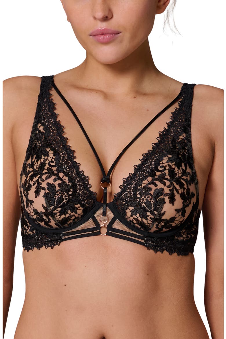 Fantasme Underwire Triangle Bra, Main, color, LIGHT TATOO