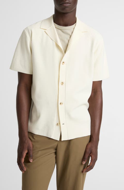 Milano Knit Cabana Short Sleeve Button-Up Shirt