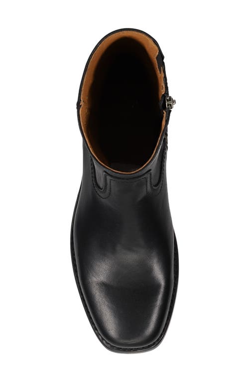 Frye Campus Leather Plain Toe Zip Boot In Black