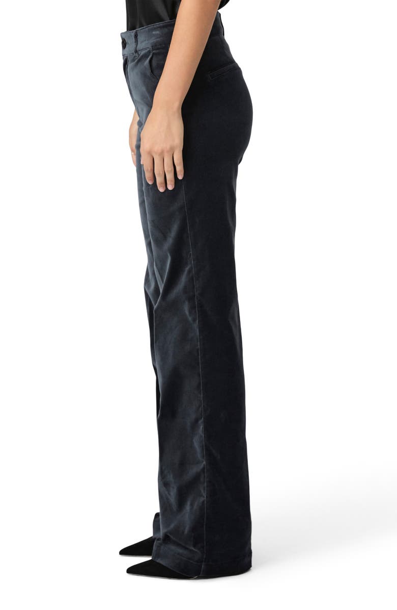 PAIGE Sasha Straight Leg Velvet Pants, Alternate, color, Calico Blue