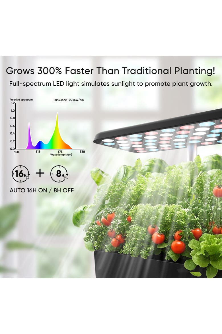 Indoor Hydroponic Growing System, Alternate, color, Black