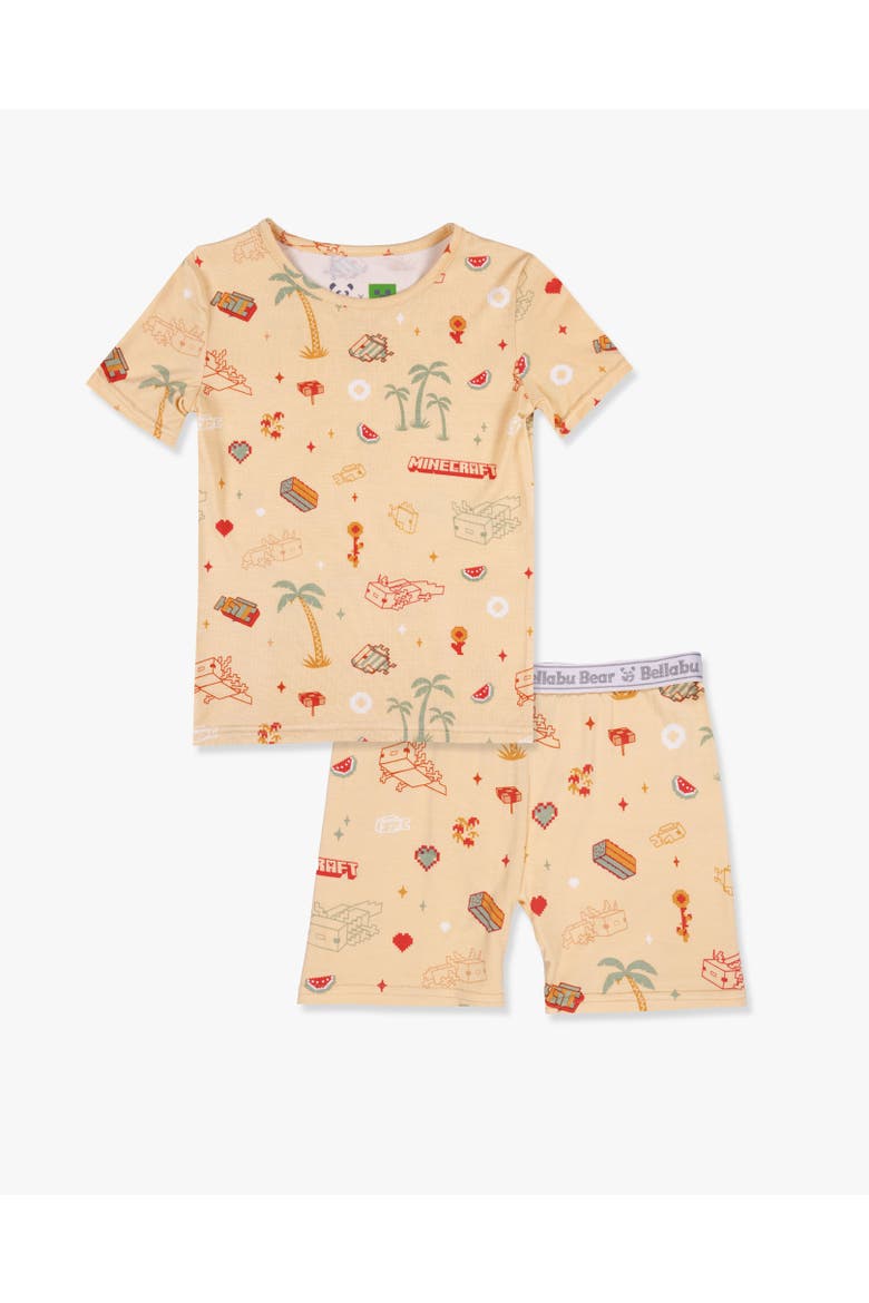 Minecraft Summer Vibes Kids 2-Piece Short Sleeve & Shorts Pajama Set, Main, color, Minecraft: Summer Vibes
