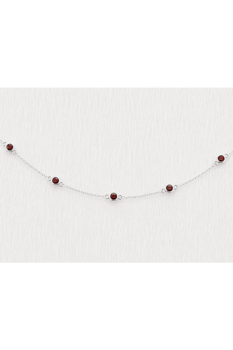 January Birthstone Bracelet Garnet, Alternate, color, Silver