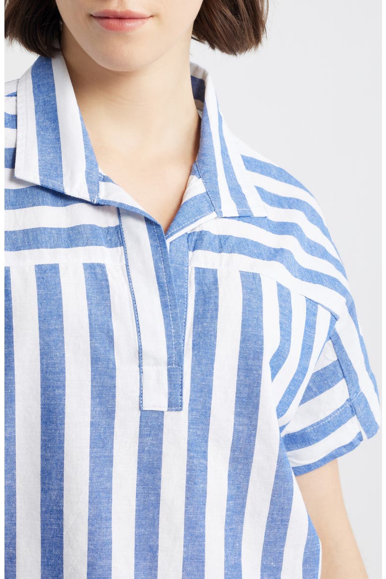 Relaxed Stripe Shirt, Alternate, color, BLUE