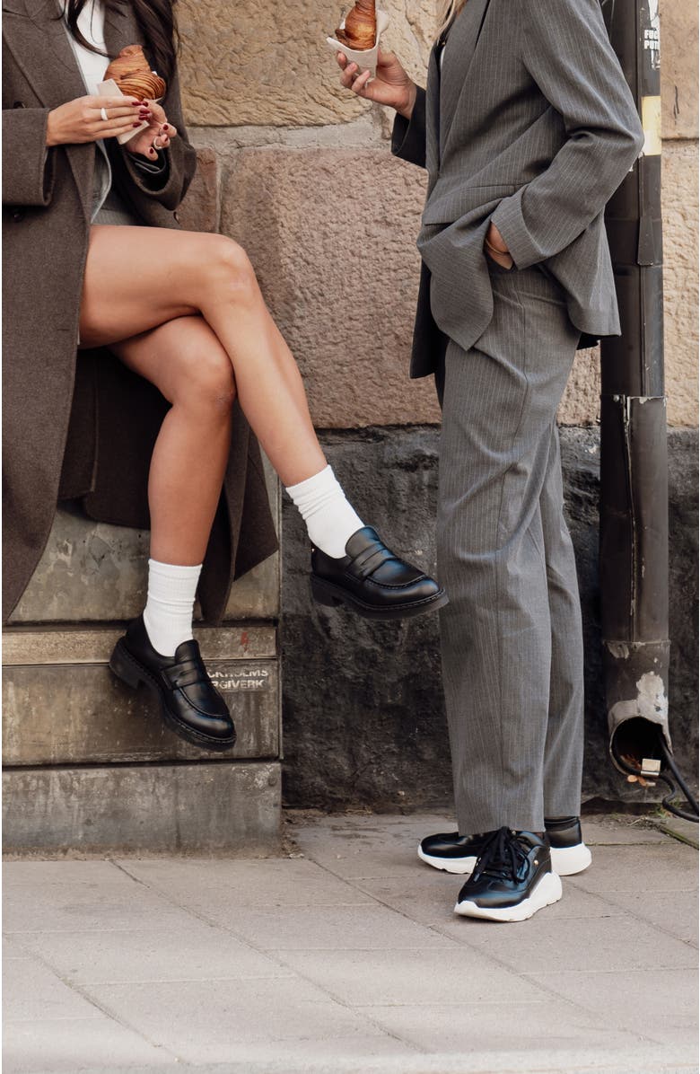 Stinaa.J Nova Orthopedic Sneakers, Alternate, color, Black Leather