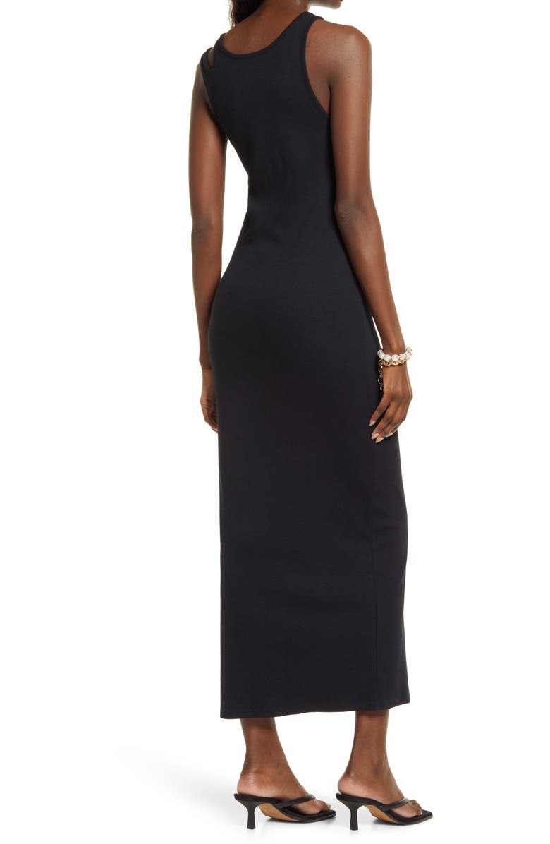 Open Edit Ribbed Midi Tank Dress, Alternate, color,