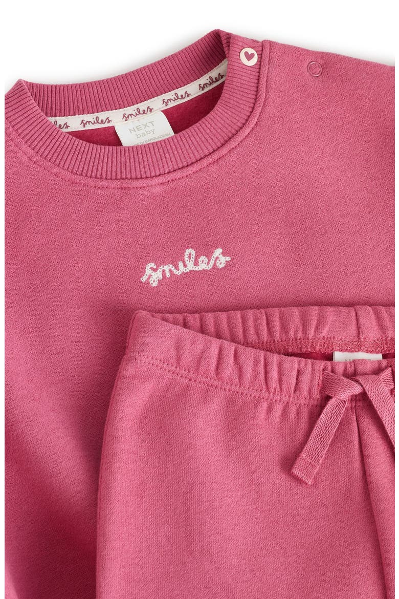 Smiles Sweatshirt & Joggers Set, Alternate, color, PINK