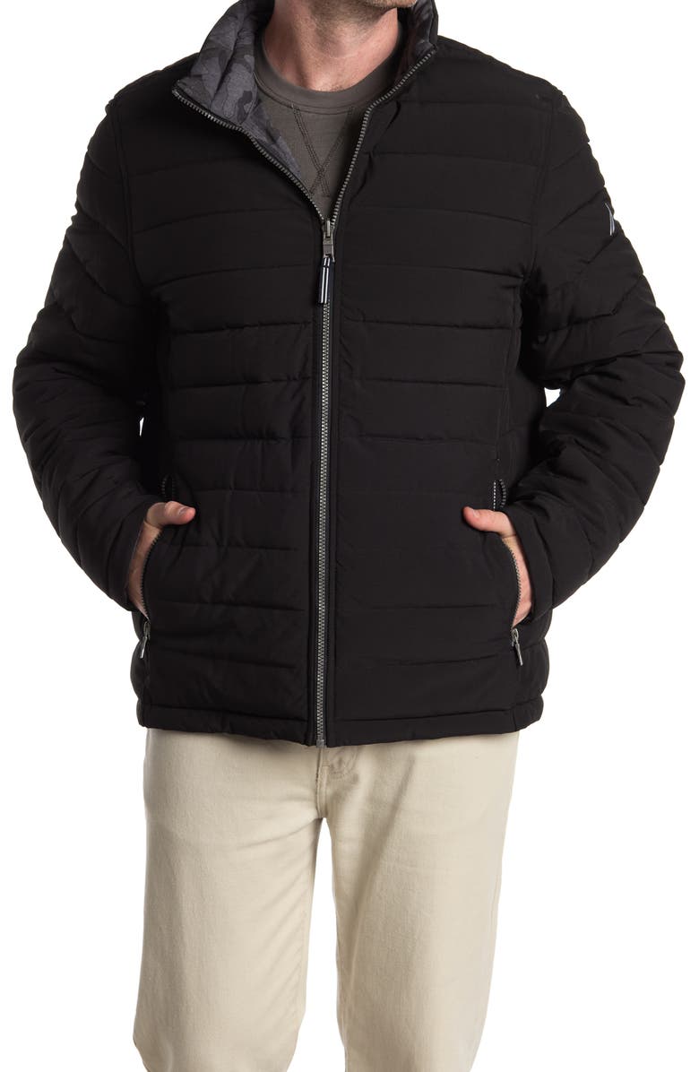 Nautica Reversible Zip Front Puffer Jacket, Main, color,