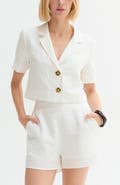 CRESCENT Cropped Linen Blend Blazer