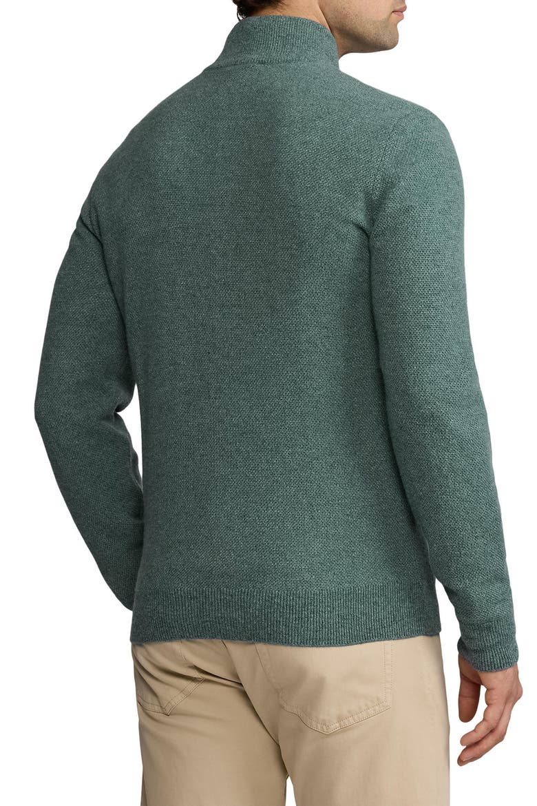 Cashmere Bird's Eye Quarter Zip Pullover, Alternate, color, BLUE MULTI