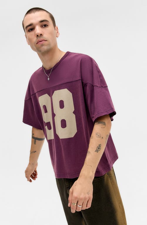 Bdg Urban Outfitters 98 Athletic Relaxed Fit Graphic T-shirt In Burgundy