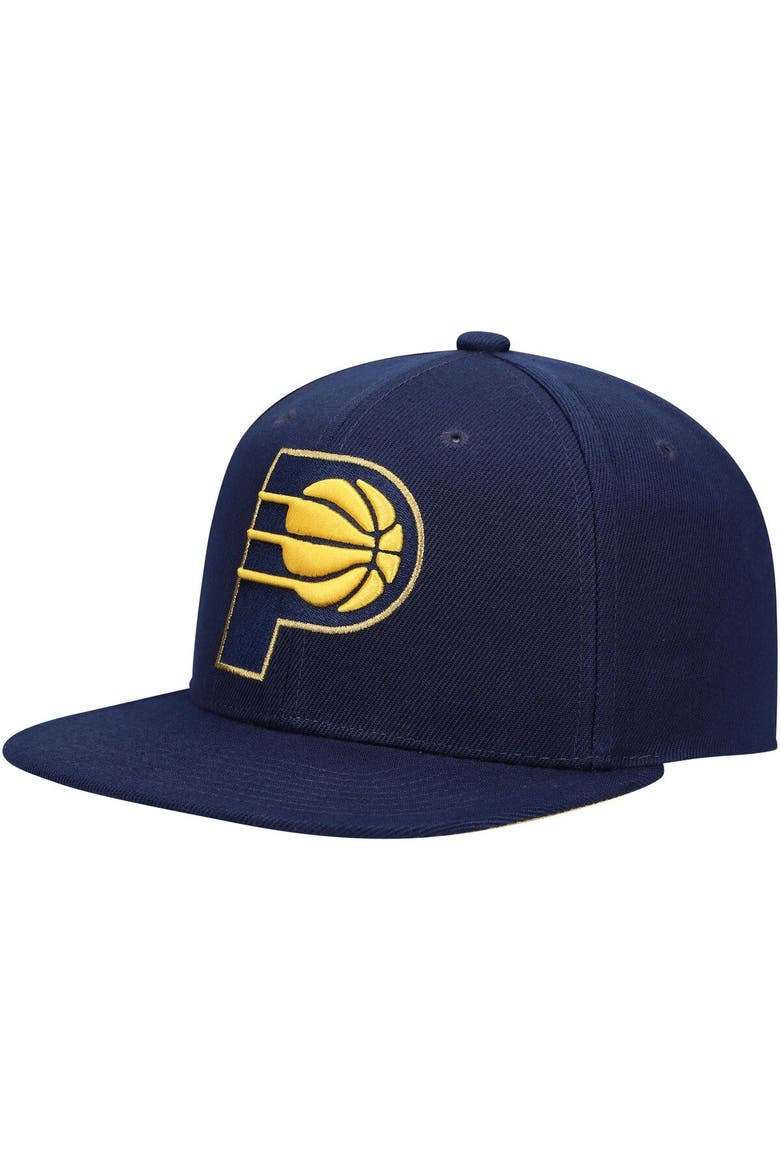 Men's Mitchell & Ness Navy Indiana Pacers 50th Anniversary Snapback Hat, Alternate, color, Navy