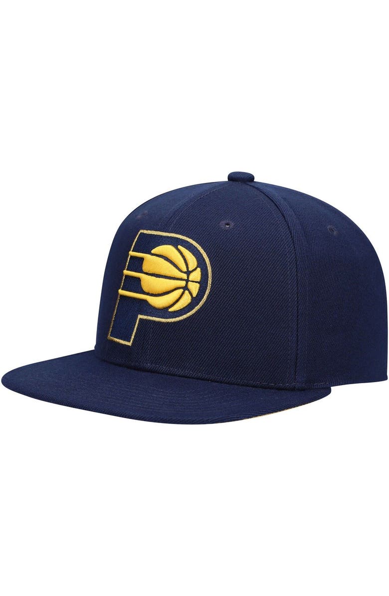 Mitchell & Ness Men's Mitchell & Ness Navy Indiana Pacers 50th Anniversary Snapback Hat, Alternate, color, 