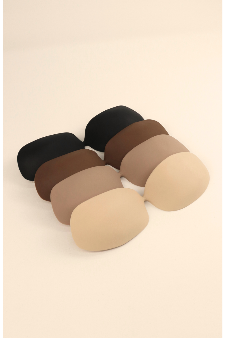 Backless Strapless Reusable Silicone Adhesive Sticky Bra, Alternate, color, Mocha