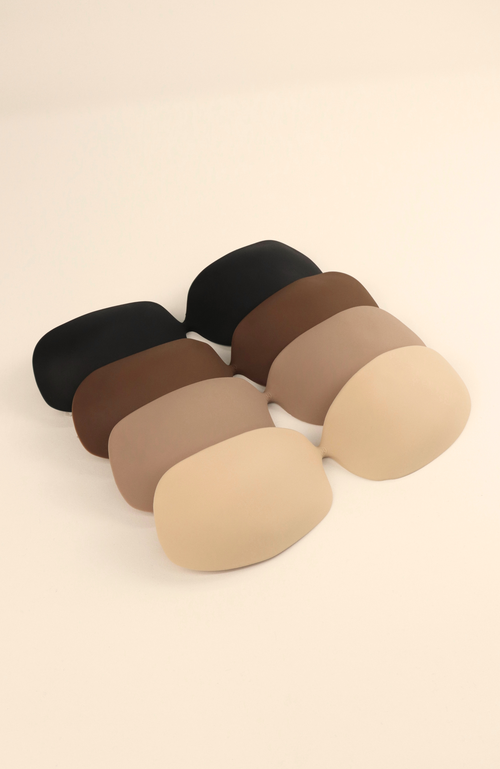 Gatherall Backless Strapless Reusable Silicone Adhesive Sticky Bra In Noir