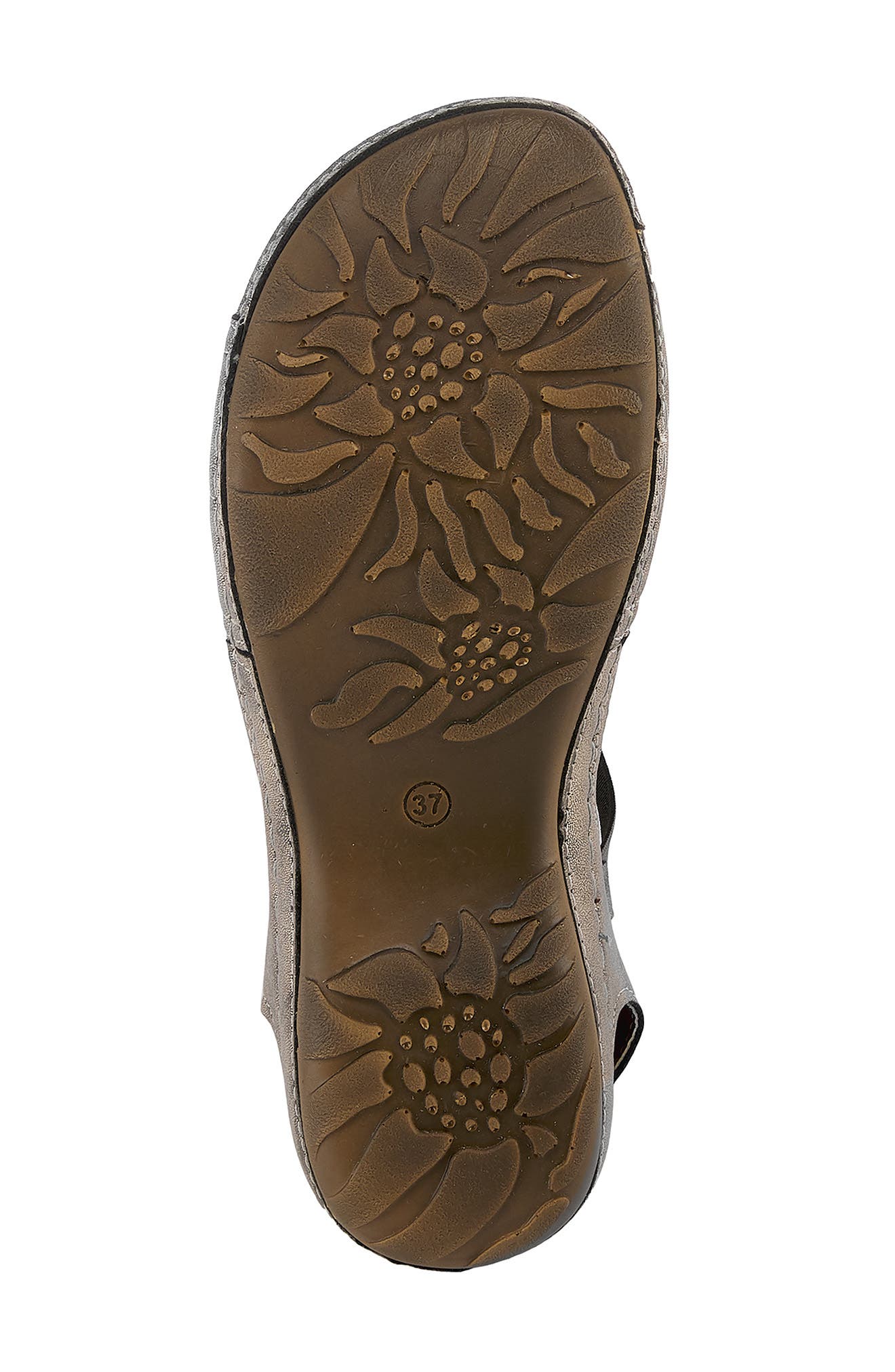 Flexus by Spring Step Adede Cage Sandal, Alternate, color, Pewter Patent Leather