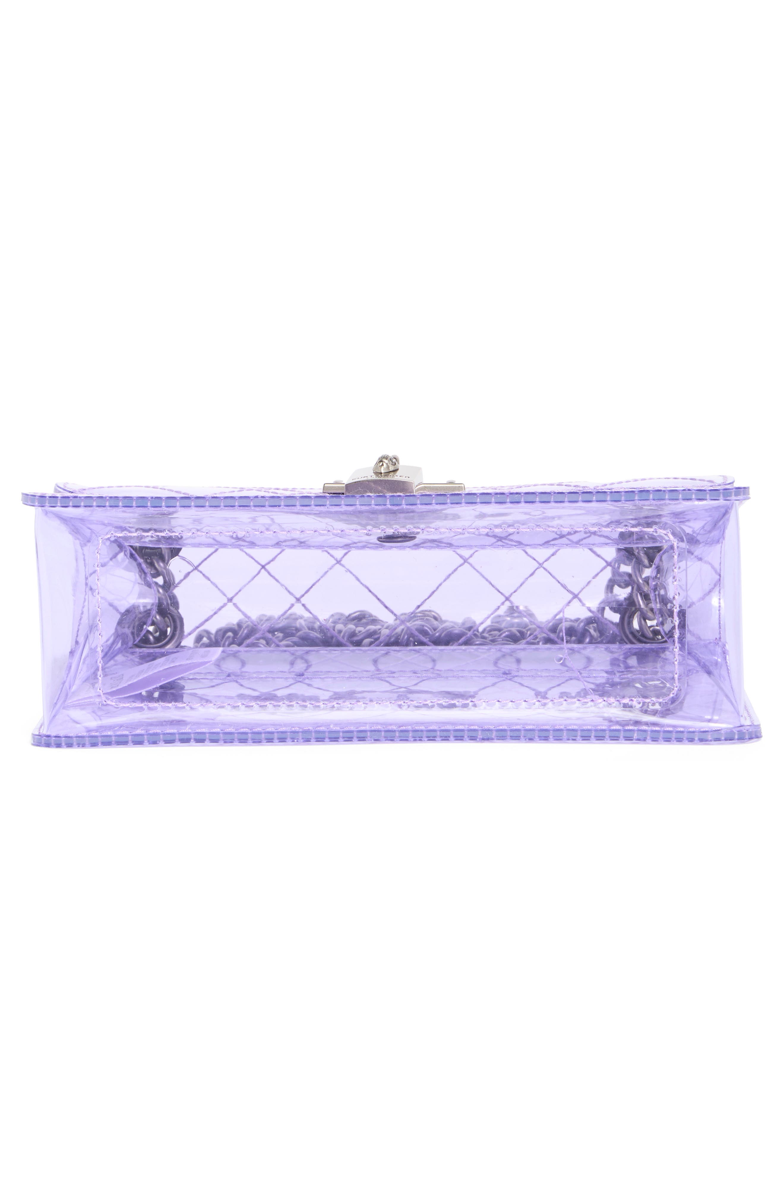 KG Kurt Geiger Mini Brixton Vinyl Convertible Shoulder Bag, Alternate, color, Light/ Pastel Purple