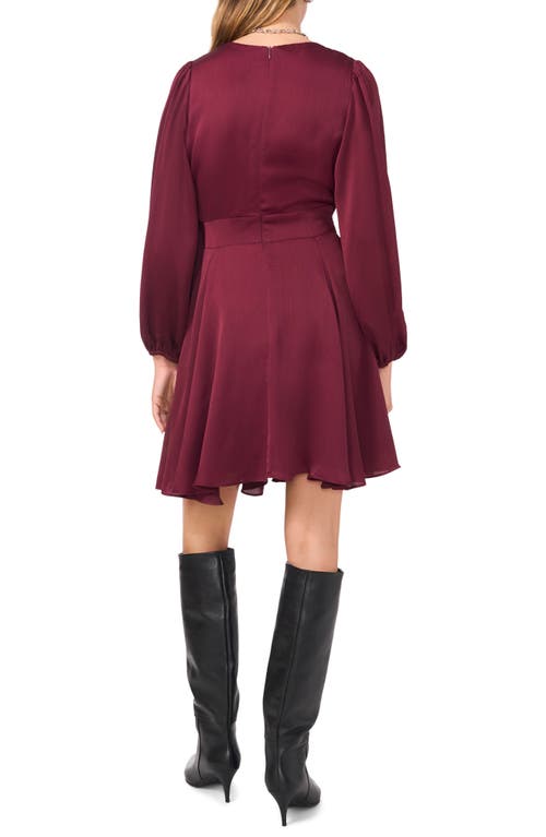 1.state Textured Mini Dress In Currant Red