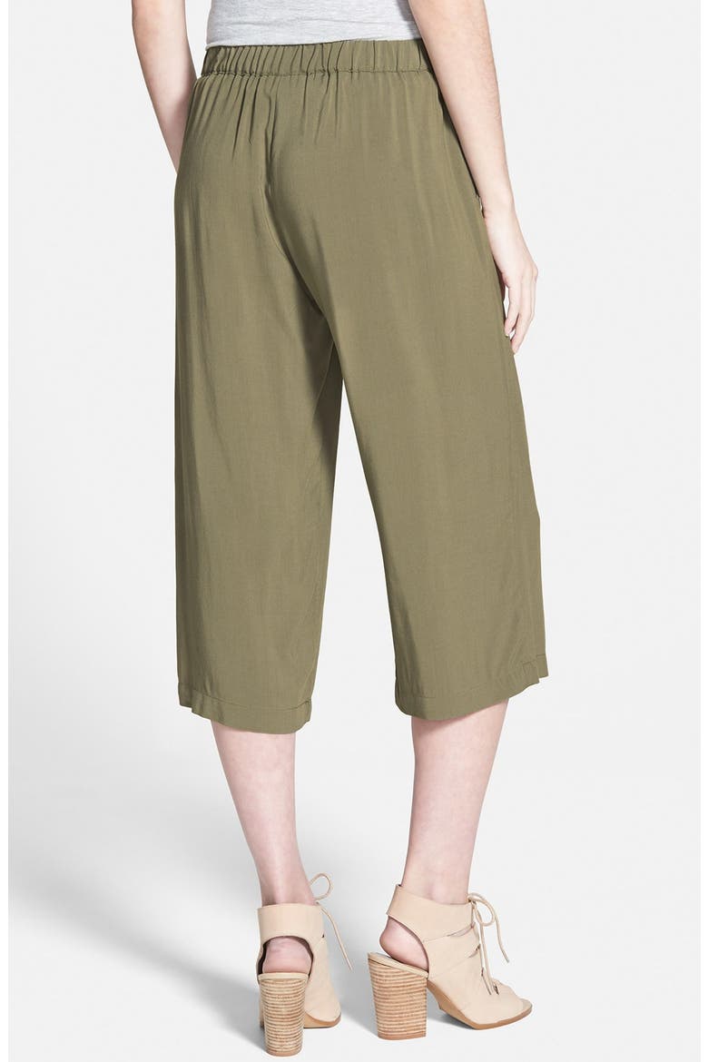 Wide Leg Culottes, Alternate, color, DUSTY OLIVE