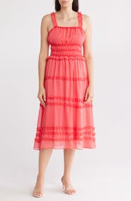 WISHLIST Ruffle Tiered Midi Sundress