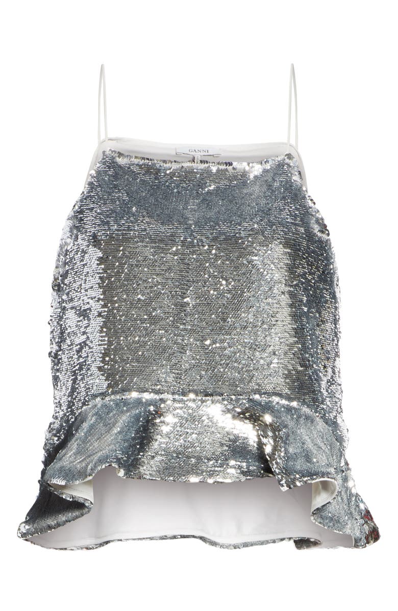 Ganni Sequin Top, Alternate, color, 