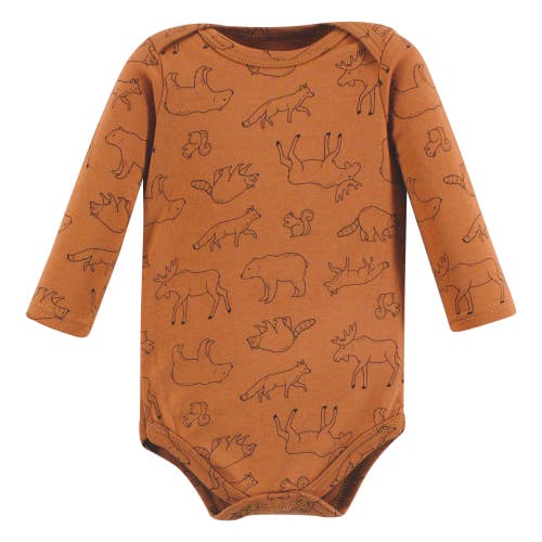 Hudson Baby Cotton Long-sleeve Bodysuits 3-pack In Multi