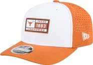 New Era Men's New Era White/Texas Orange Texas Longhorns Perforated Patched 9SEVENTY Adjustable Hat