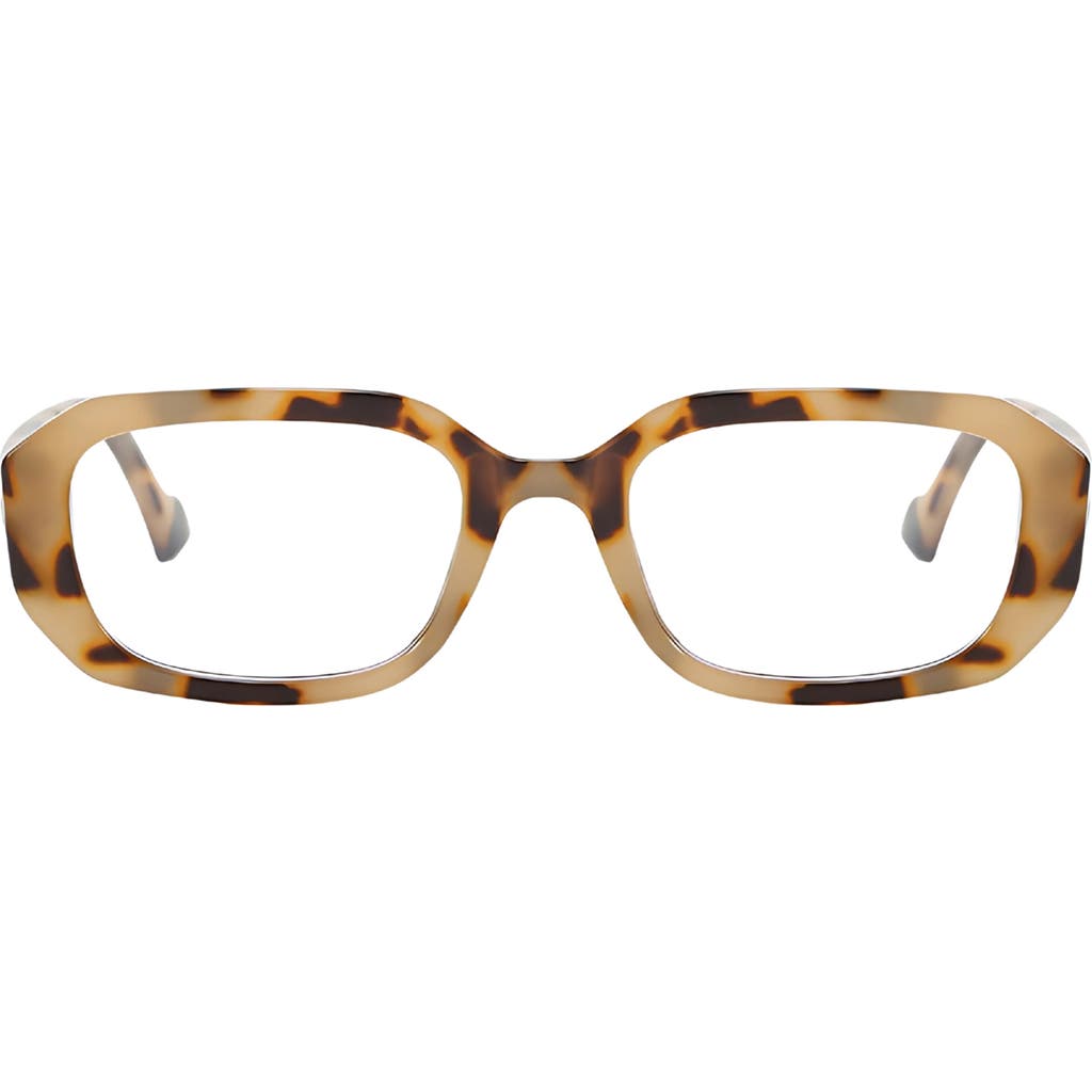 Fifth & Ninth Talon 52mm Square Blue Light Blocking Glasses In Brown