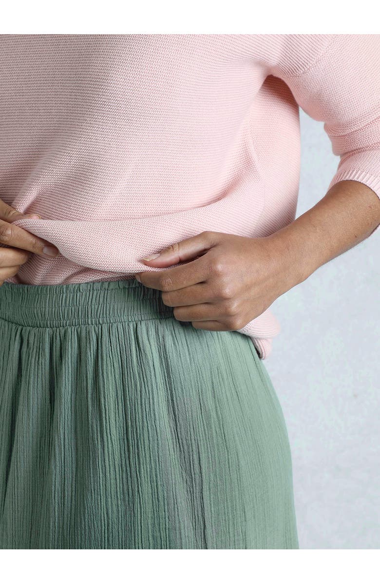 Weird Fish Lathika Tiered Midi Cotton Skirt, Alternate, color, Army Green