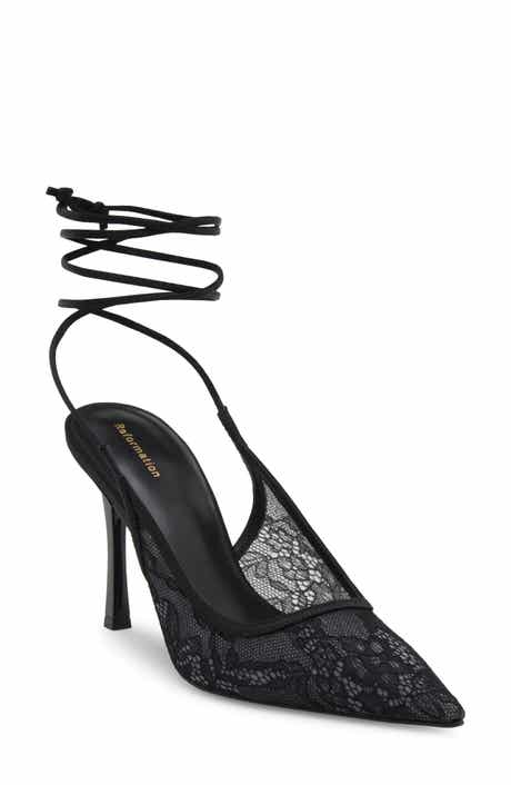 Paris Lace Pointed Toe Pump