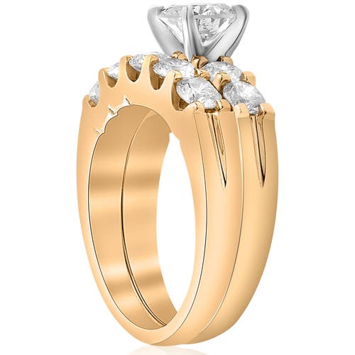 Bliss Diamond 2 3/4 Ct Diamond Engagement Wedding Ring Set 14k Gold Lab Grown