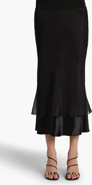 Khaite Monina Layered Effect Skirt | Nordstrom