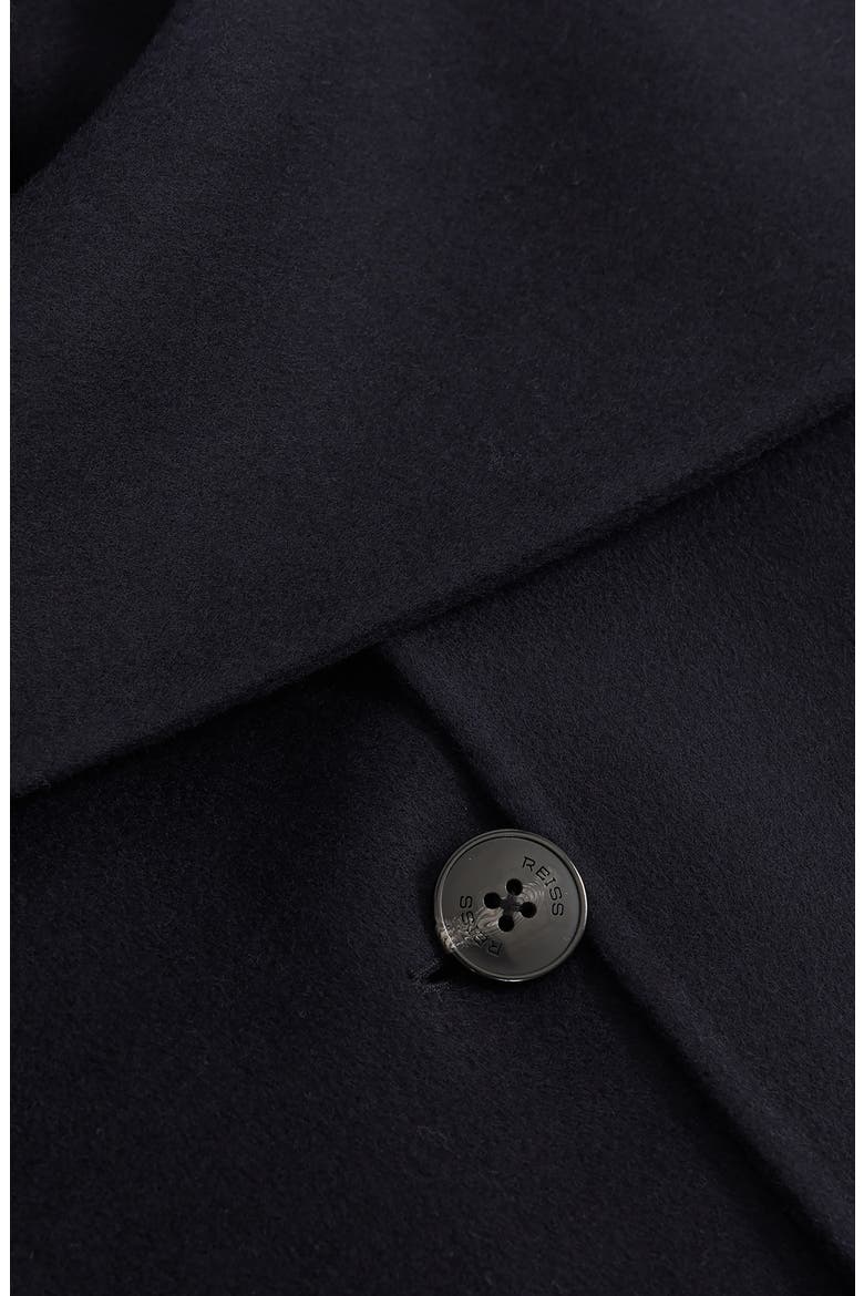 Indira Double Breasted Wool Blend Coat with Scarf, Alternate, color, NAVY