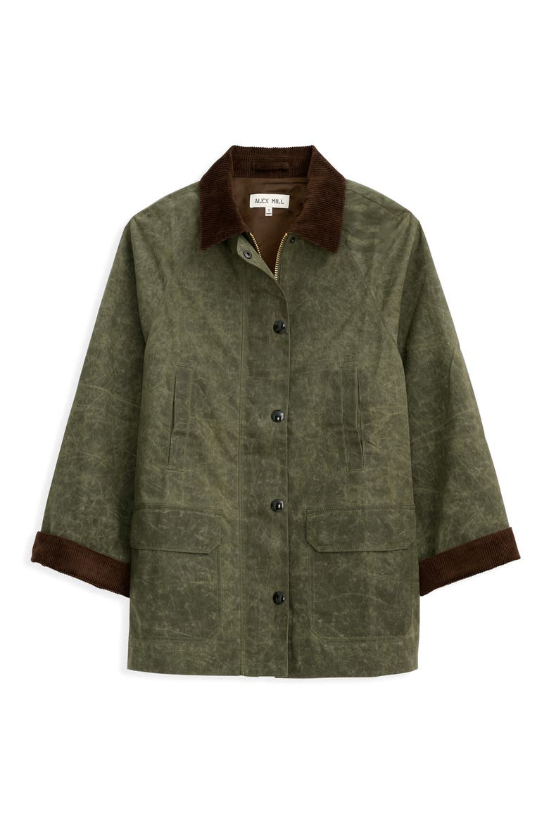 Madison Waxed Cotton Jacket, Main, color, OLIVE