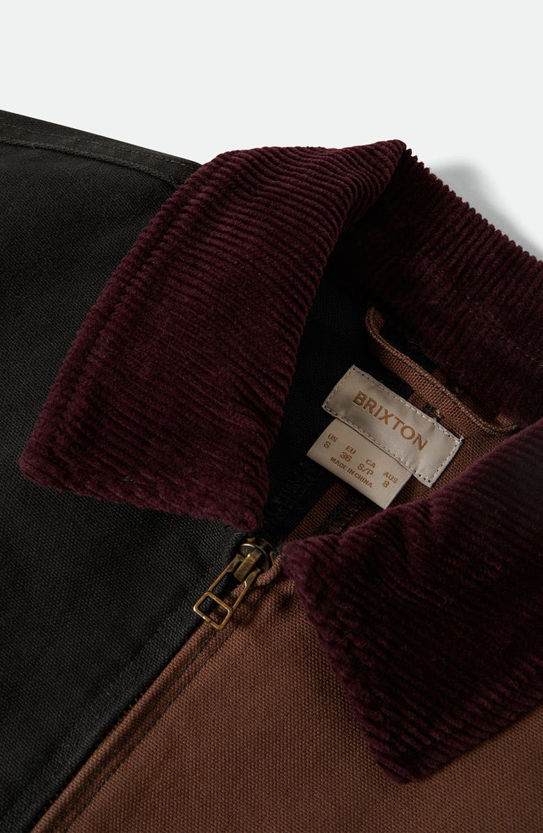 Brixton Mechanic's Garage Patchwork Cotton Jacket, Alternate, color, 