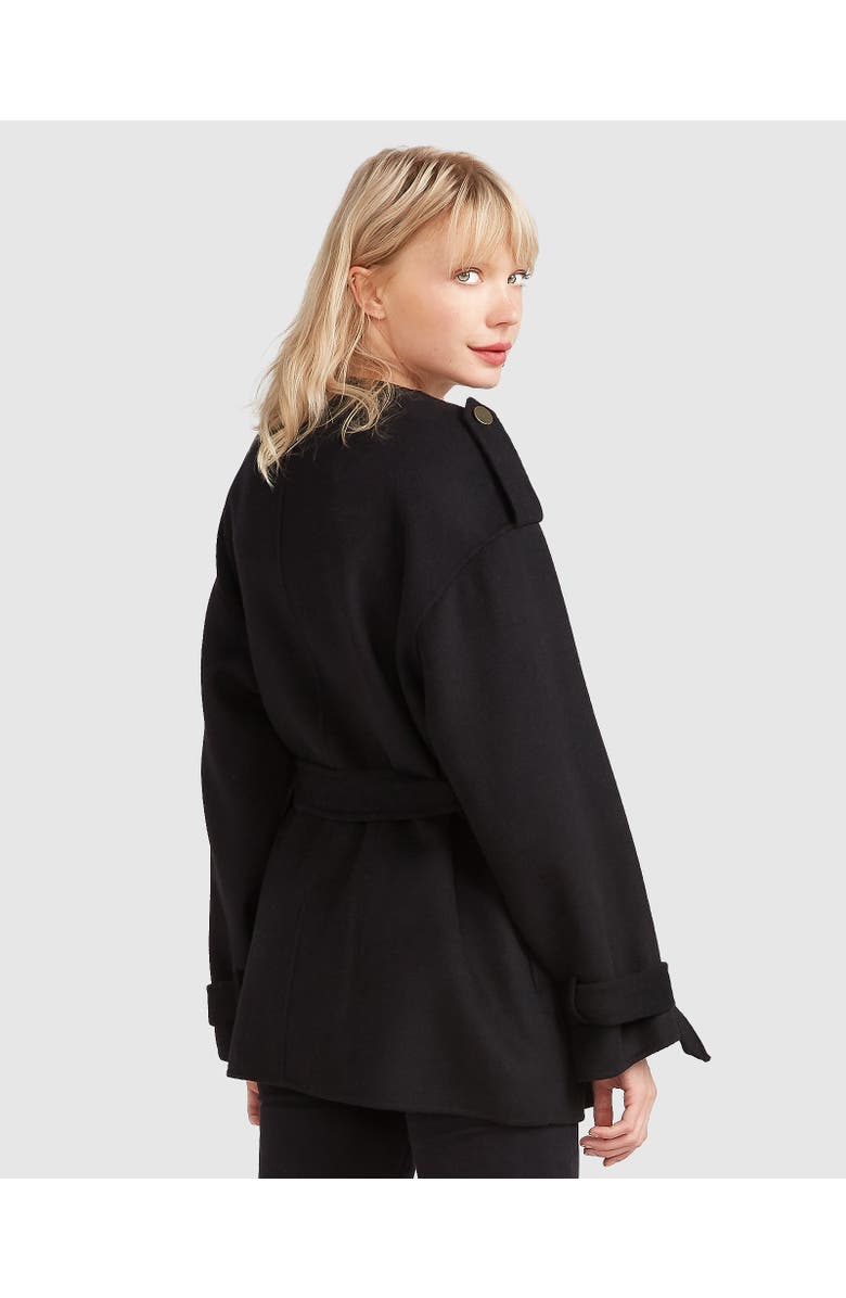 Belle & Bloom Let Me Go Collarless Coat, Alternate, color, Black
