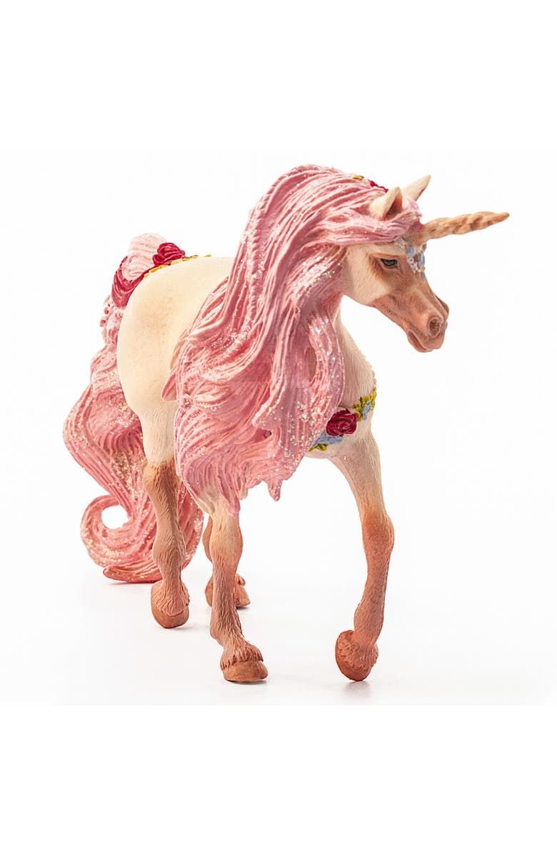 Schleich Bayala Decorated Unicorn Mare, Collectible Figurine, Plastic, Pink, Kids, Alternate, color, Multicolored