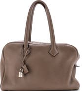 Pre-Owned Hermes Victoria II Bag Clemence 35