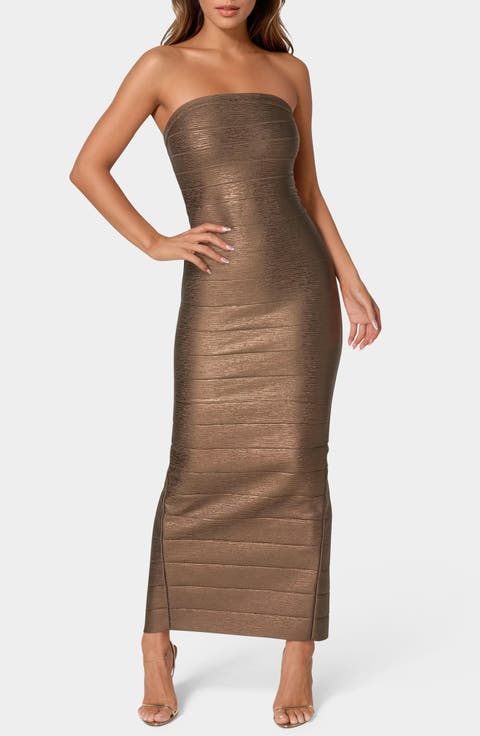 Strapless Bandage Maxi Dress