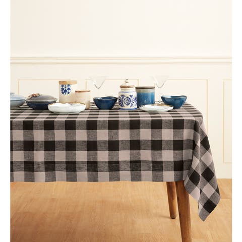 Linen Tablecloth - Buffalo Check