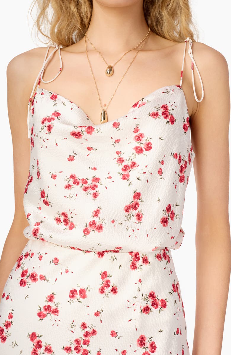 CAMI NYC Azra Floral Silk Hammered Satin Camisole, Alternate, color, Candied Rose