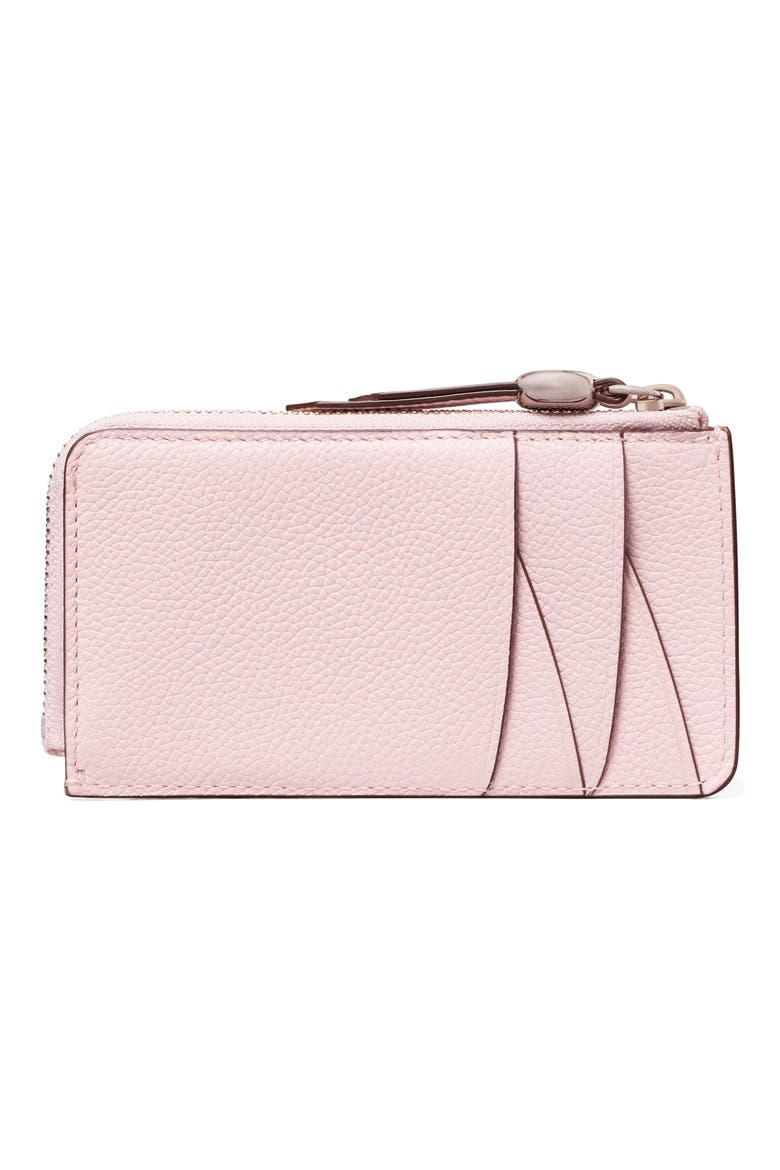 Zip Card Case, Alternate, color, ROSE MIST
