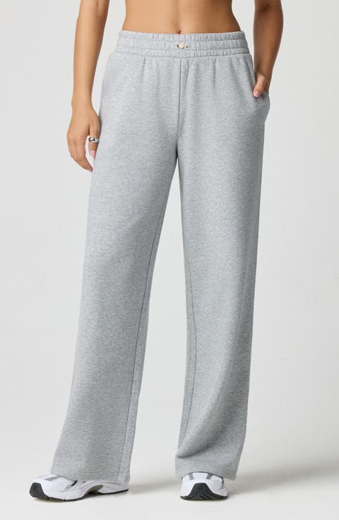 Rosette Wide Leg Sweatpants