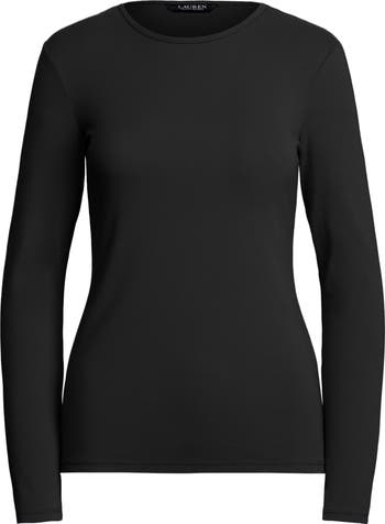 (取寄) ローレン ラルフローレン レディース コットンブレンド ロング スリーブ トップ Lauren Ralph Lauren women Cotton-Blend Long Sleeve Top Festive Red Lauren Ralph Lauren Long Sleeve Cotton Blend Top | Nordstrom