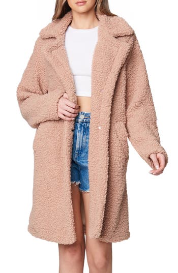 Blanknyc Longline Faux Shearling Coat