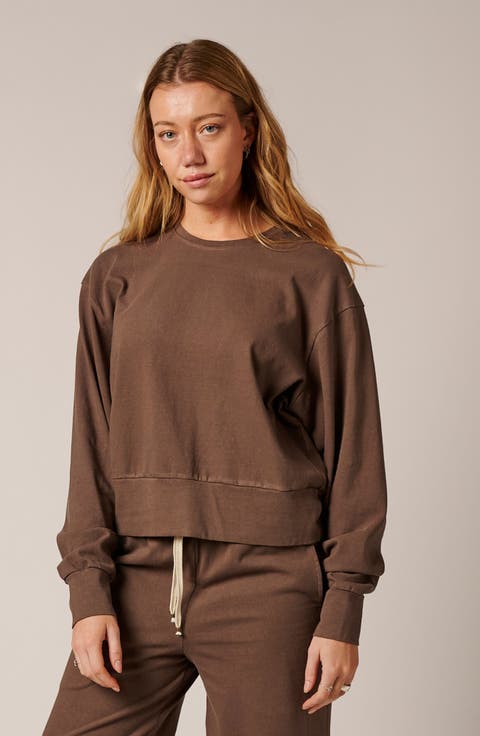 Womens Cotton Lounge Crew