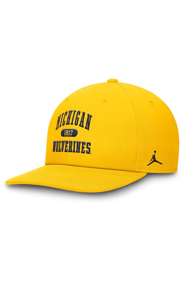 Jordan Brand Men's Jordan Brand Maize Michigan Wolverines Athletics Pro Adjustable Hat, Main, color, Maize