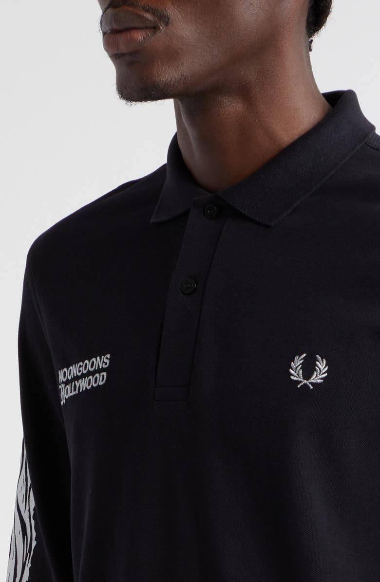 Fred Perry x Noon Goons Flaming Skull Cotton Piqué Polo, Alternate, color, 
