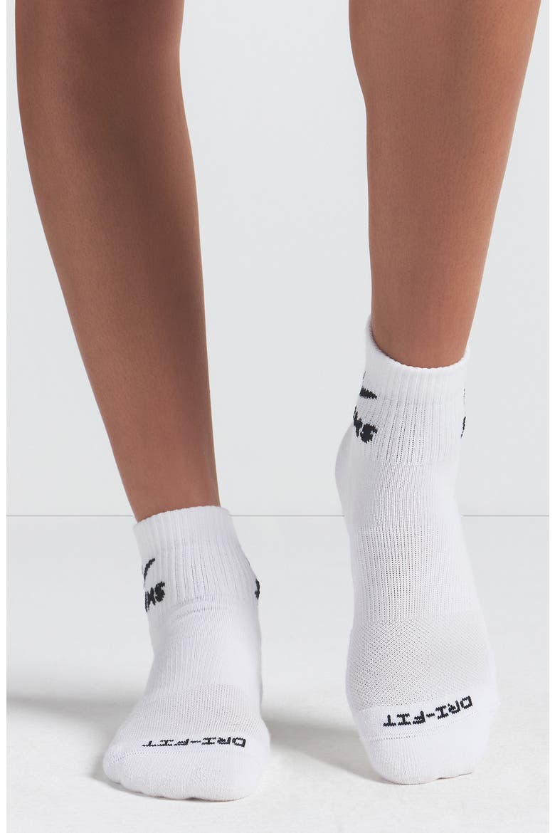 Dri-Fit Quarter Crew Socks 3-Pack, Alternate, color, SN(OB)/HTG(SN)/OB(DKS)